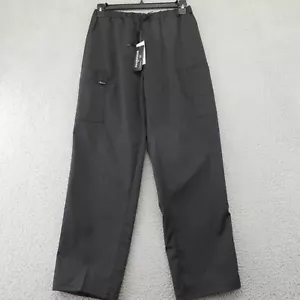 Vitalize Medical Scrub Pants Black Botton Cargo Aerosilver Anti-Microbial M New - Picture 1 of 12