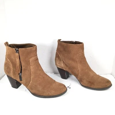 Sam & LIbby Mujer Botines Botines Tacones Medianos Cremallera Lateral Marrón Talla 8 Foto 1 de 4
