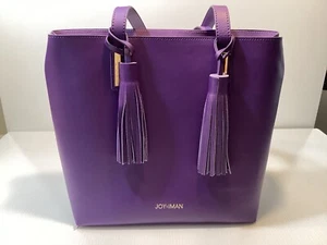 NWOT Joy & Inman Purple Purse W/Tassels Inside Snap Out Center 12”T x 12” W - Picture 1 of 5