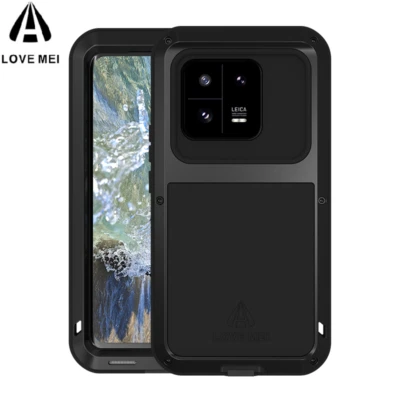 LOVE MEI 强力防震金属防尘保护壳 适用于小米 14 / 13 Pro — 第 1/4 张图片