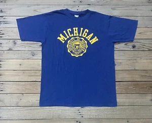 Vintage 70s University Of Michigan T-shirt Size L Mens 50/50 Thin Single - Picture 1 of 6