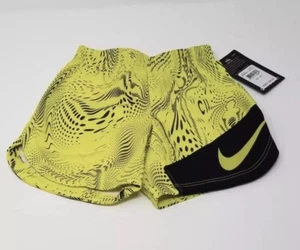 NWT Nike Yellow Baby Boy's  Dri Fit Logo Print Athletic Shorts 24 months - Picture 1 of 3