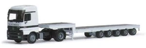 HO 1:87 Herpa 187718 Mercedes-Benz Actros LH w/drop deck 5-axle flatbed trailer - Picture 1 of 1