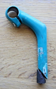 Vtg Teal Aluminum MTB Riser Stem Cable Stop 22.2 Quill 25.4 Clamp 70mm Reach - Picture 1 of 9