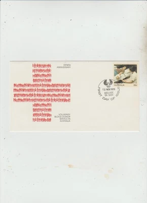Australia 1979 FDC Red Cross Blood Donor PSE No 014    good condition - Image 1 of 2