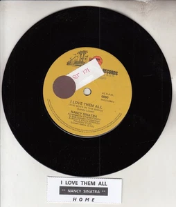 NANCY SINATRA I love them all PROMO 7" 45 record RARE! + juke box title strip - Picture 1 of 2
