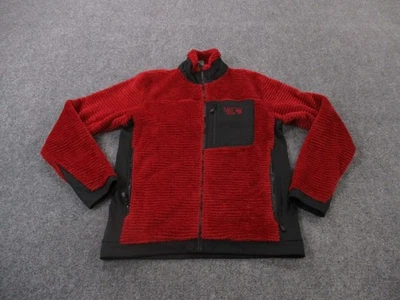 Chaqueta Mountain Hard Wear Hombres M Roja Vellón Difuso Exterior Senderismo Trabajo Logo Foto 1 de 4