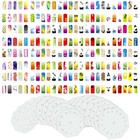 Set 16 260 Airbrush Nail Art STENCIL DESIGNS 20 Circle Template Sheets Kit Paint