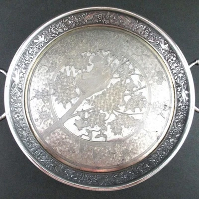 MERIDEN B. Company #209 - antique CALLING CARD TRAY - "Cherub in Nest" c.1886 - Image 1 of 4