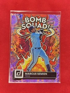 MARCUS SEMIEN π 2022 Donruss π£ Bomb Squad Pink #BS-4 βΎοΈ TEXAS RANGERS - Picture 1 of 2