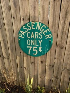 NJ Delaware Memorial Bridge Maut Straßenschild Oldtimer Gas Öl Auto 75 Cent 24 Zoll - Bild 1 von 10