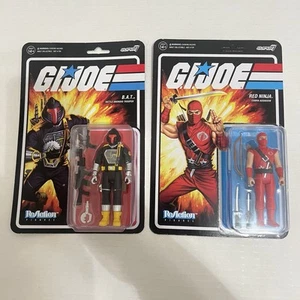 Super7 Reaction G.I Joe Figure Lot Set of 2 Red Ninja B.A.T Android Trooper - Picture 1 of 6