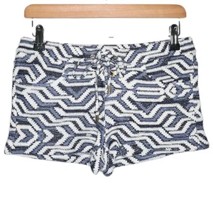 Pantalones Cortos Melissa Odabash Playa Encubrimiento Talla Pequeña 8 10 Azul Patrón Azteca Elástico - Imagen 1 de 13