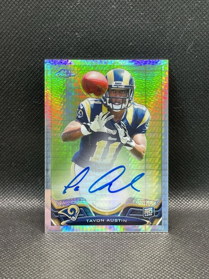 2013 Topps Chrome Tavon Austin #117 Prism Refractor Rookie Auto /15 SSP Rams - Image 1 of 3