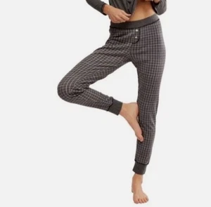 Free People Pyjama Thermohose Damen Chill Abendhose Waffelstrick Tasche XS - Bild 1 von 1