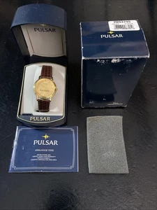 RARE Vintage Pulsar PRS374S Men’s "Smith Barney” Wrist Watch In Box w/ Paperwrk - Picture 1 of 18