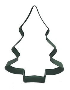 22" Green Metal Christmas Tree Cookie Cutter Wall Hanging Indoor Holiday Decor - Bild 1 von 8