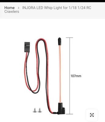 Injora R/C Látigo Luz Azul Hielo Montaje Inferior L43-bl Foto 1 de 4