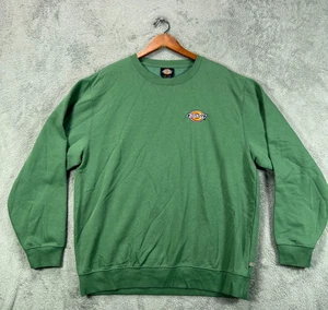 DICKIES FLEECE SWEATSHIRT MIT GESTICKTEM LOGO DUNKELFEUGRÜN GRÖSSE XL Herren - Bild 1 von 10