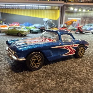 Vintage 1994 Matchbox 1962 Chevrolet Chevy Corvette MB094 - blau mit Goldfelgen - Bild 1 von 8