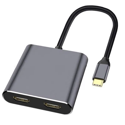 4K Type C to Dual HDMI Converter With USB3.0 & PD Port 4 in 1 USB C Dock Station - Image 1 of 4