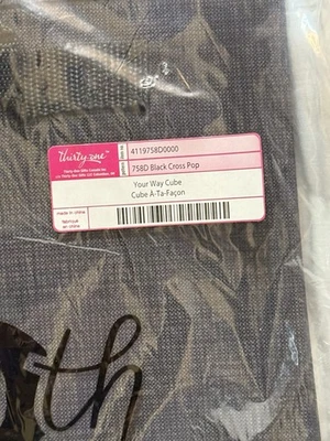 Thirty-One Your Way Cube Black Cross Pop 10th ANNIVERSARY   - Image 1 of 4