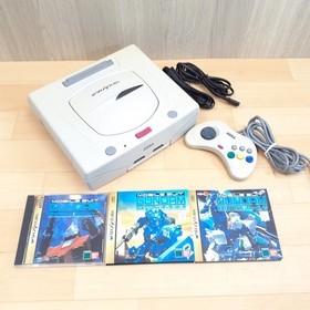 Sega Saturn White Console bundle with 1 controller & 3 Gundam Games NTSC-J Japan