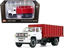 1/64 White & Red 1970s GMC 6500 Grain Truck DCP by First Gear 60-0914