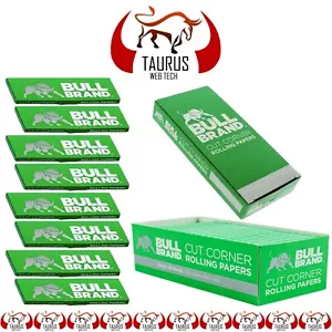 2500x BULL BRAND Tobacco Smoking Cigarette Rolling PAPER Cut Corners G Filter UK - Picture 1 of 2