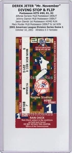 Derek Jeter DIVE STOP FLIP PLAY 2001 ALDS Yankees Athletics 10/10 Ticket Stub - Picture 1 of 12