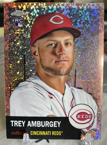 2022 Topps Chrome Platinum Anniversary TREY AMBURGEY Rose Gold #75/75 RC Reds - Picture 1 of 2