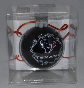 Lampadina ornamento albero di Natale in vetro tradizionale Houston Texans calcio sport - Foto 1 di 3