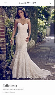 Vestido de novia Maggie Sottero Philomena marfil sobre rubor talla 14 - encaje corazón Foto 1 de 4