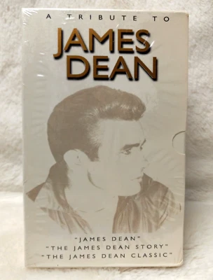 A TRIBUTE TO JAMES DEAN VHS SET OF 3:RUNNING TIME 4 HOURS 6 MINUTES VINTAGE 1998 - Image 1 of 4