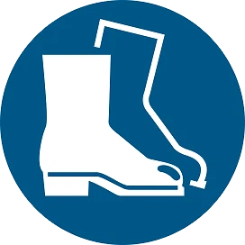 SIGNSAFETY® Schild Folie Gebotsschild Schutzschuhe benutzen / Sicherheitsschuhe tragen -
