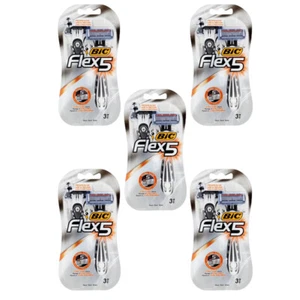 15 pezzi BIC FLEX 5 Rasoio a 5 lame confezione da 3 - Foto 1 di 1
