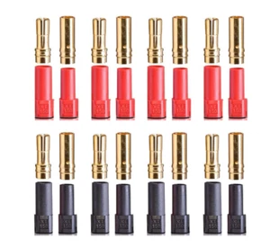 8Pairs XT150 Connector Adapter Set Female Male 6mm Banana Bullet Plug for RC Car - Picture 1 of 6