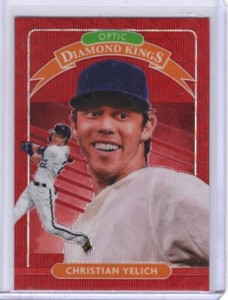 2020 Donruss Optic Diamond Kings Red Wave Prizm Christian Yelich #5