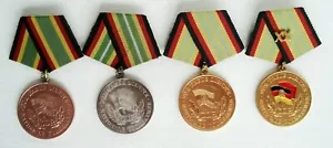 East Germany DDR GDR army Full Set 4 medals Long service NVA 5/ 10/ 15/ 20 years - Picture 1 of 2