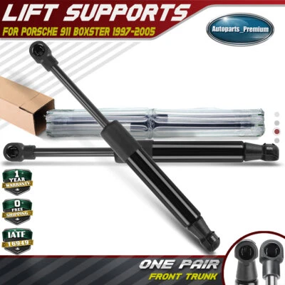 2x Soportes de elevación del capó trasero Amortiguadores Puntales para Porsche 911 1998 2001-2005 Boxster Foto 1 de 4