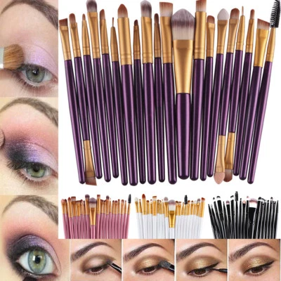 20pcs Makeup BRUSHES Kit Set Powder Foundation Eyeshadow Eyeliner Lip Brush NEW - Image 1 of 3