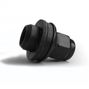 GENUINE JAGUAR BLACK Wheel Nut M12X1.50 FLAT SEATED X 1 - XKR - Picture 1 of 2
