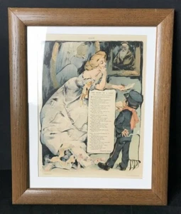 Framed "THE PROXY of a SAINT" Valentine's Day by Rose O'Neill Latham 1901~YGF - Picture 1 of 11
