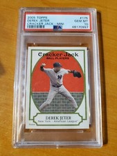 2005 Topps Cracker Jack Mini Derek Jeter Card #175 PSA 10 GEM MINT