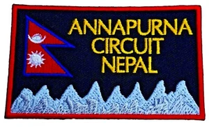 Annapurna Circuit Nepal Patch (3,5") Bügelbild Abzeichen Himalaya Mountain Trek Tasche - Bild 1 von 3