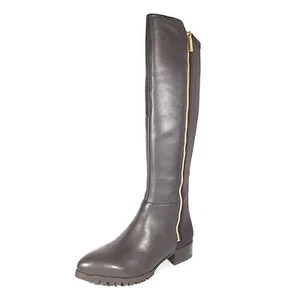 Nine West Legretto Damengröße 7 M dunkelbraune kniehohe Lederreitstiefel - Bild 1 von 5
