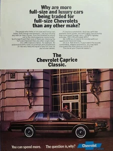 Anuncio impreso vintage mayo 1981 NatGeo Chevrolet Caprice clásico Chevy coche tamaño completo - Imagen 1 de 4