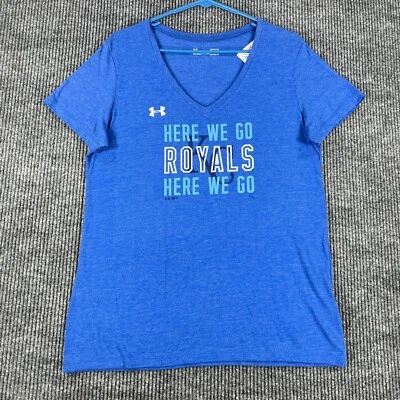 Kansas City Royals Shirt Under Armour Womens Large Blue Short Sleeve MLB New - Image 1 of 4