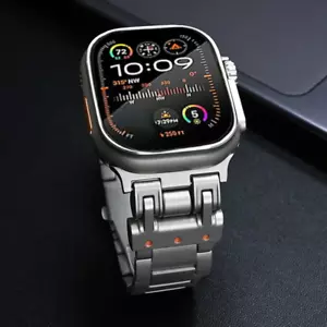 Pulsera de Titanio de Lujo para Reloj Ultra 2 49Mm Serie 9 8 7 5 6 4 Se 3 Me - Imagen 1 de 8