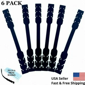 6 Stück Gesichtsmaske Verlängerung Ohrhaken Ohrbügel Verlängerung Maske Clip Saver verstellbar - Bild 1 von 10